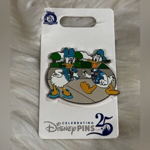 2025 Disney Parks 25th Anniversary Pin Trading Donald & Daisy Duck OE Pin